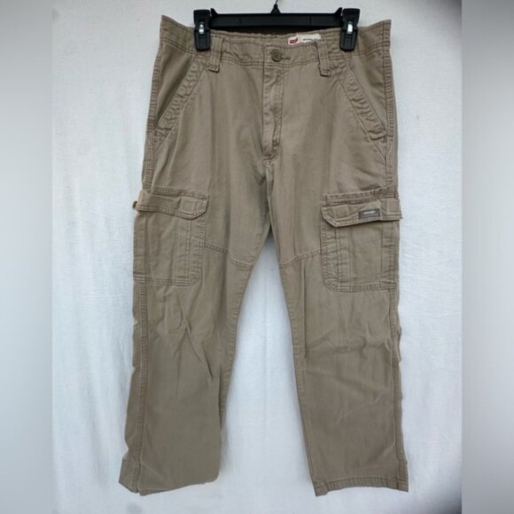 Wrangler Tan Cargo Pants with Utility Design Size 32X30#A1